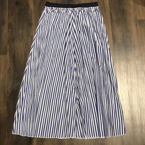Zara striped midi skirt